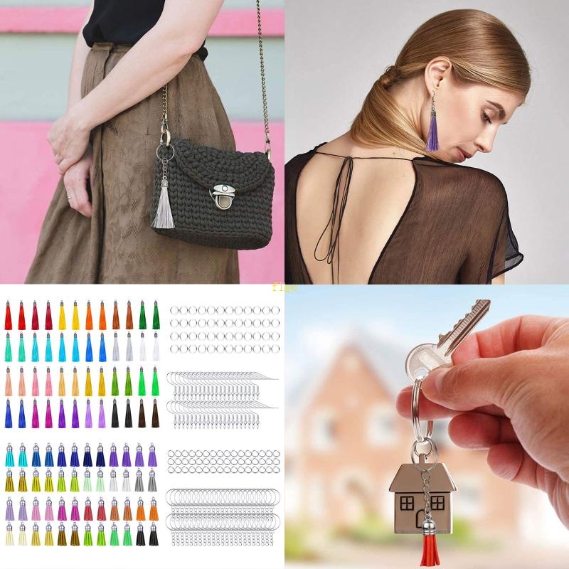 Flgo Bộ Trang Sức Tua Rua Móc Chìa Khóa Và Nhẫn Nhảy