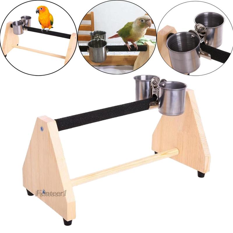 Giá Đỡ Cốc / Thức Ăn Bằng Gỗ Độc Đáo Cho Vẹt Cưng Lorikeetet1 [Fenteer1]