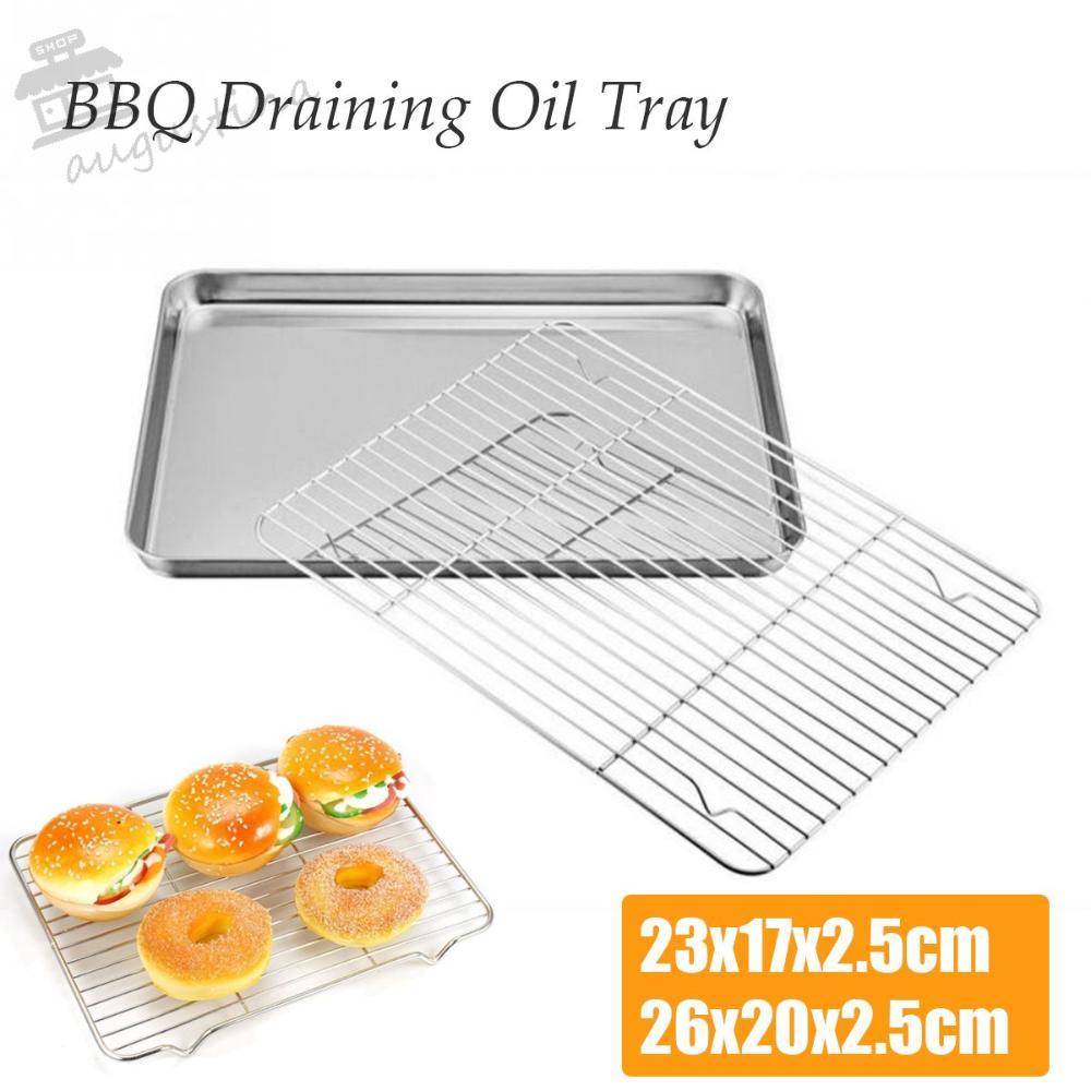 Khay Nướng Bbq Bằng Thép Không Gỉ 2 Kích Cỡ