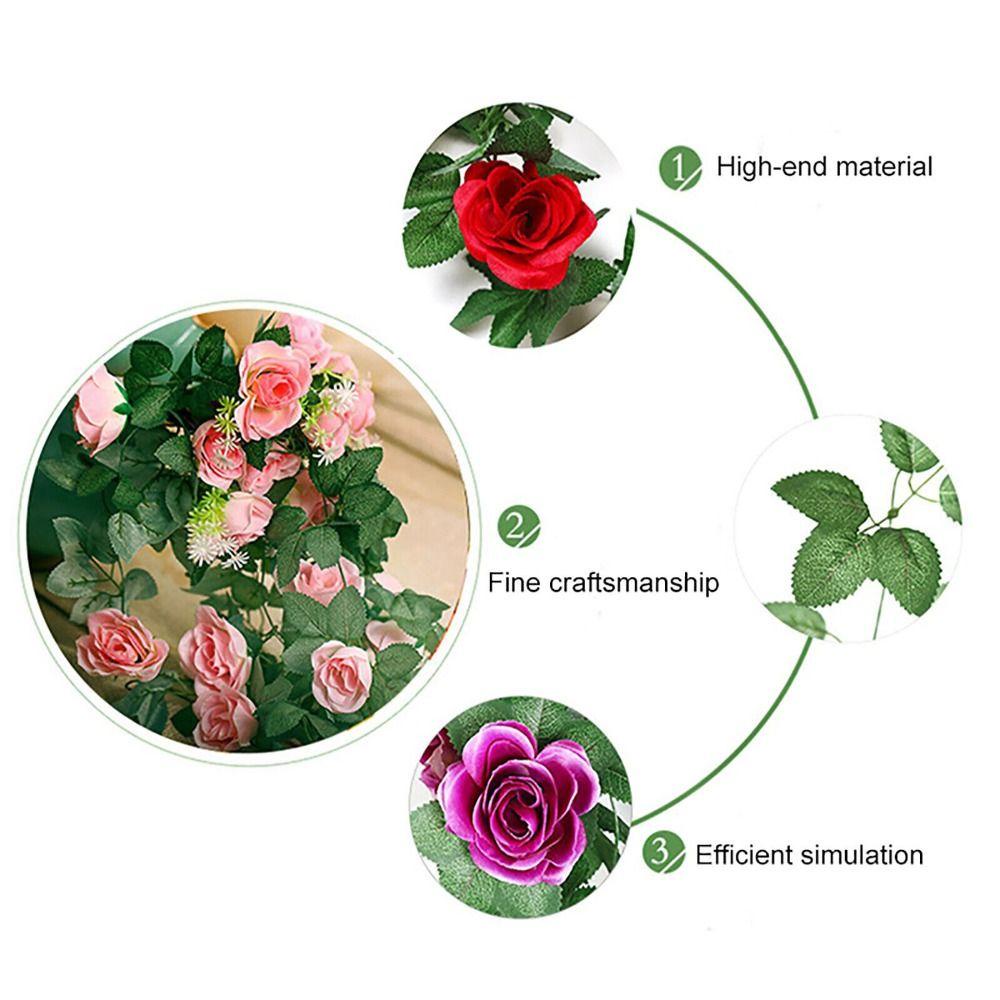 Dây Hoa Hồng Giả 18 Bông Trang Trí