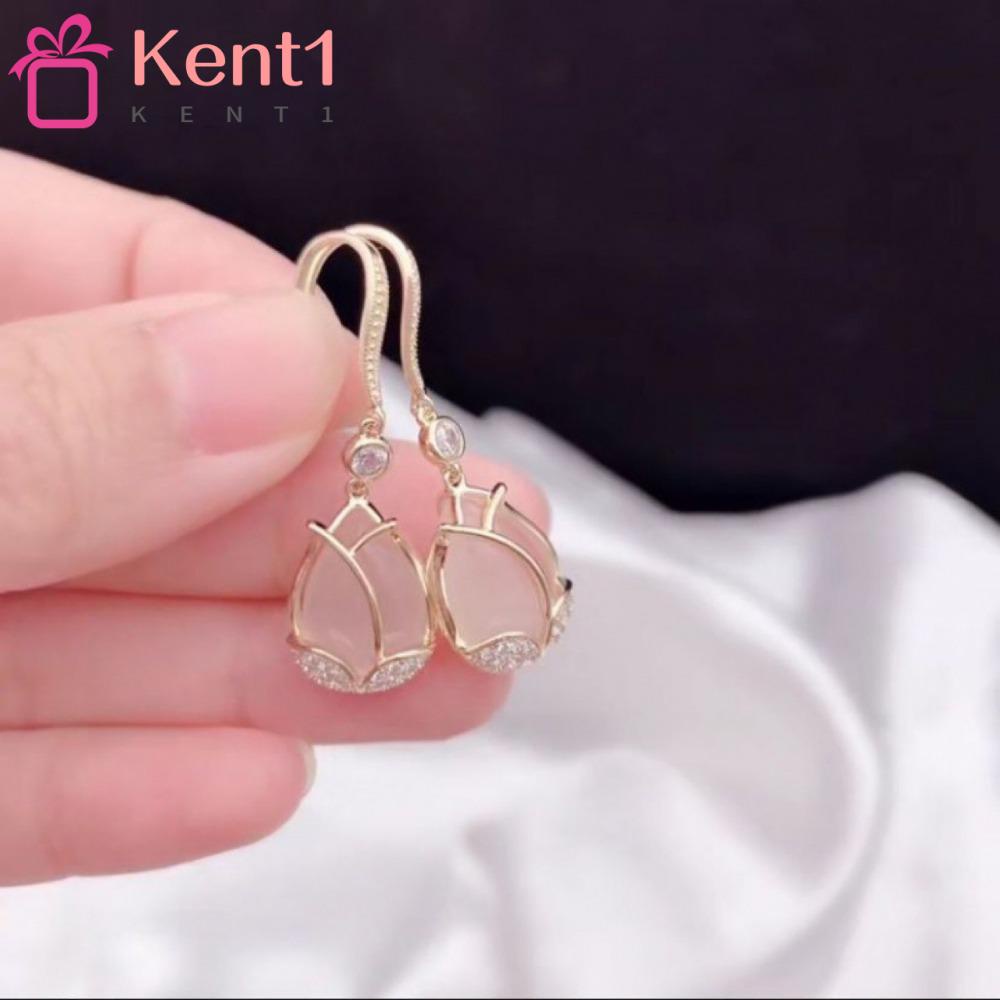 1 3 Đôi Bông Tai Mặt Đá Opal Tinh Tế