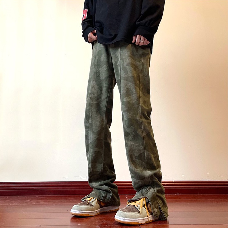 Quần Short Nam Họa Tiết Rằn Ri Phong Cách Retro