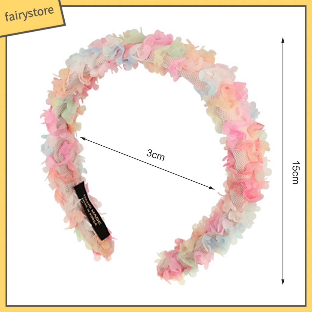 [FRO] Băng Đô Hoa Nhiều Màu Sắc Ngọt Ngào Viền Rộng Cho Nữ