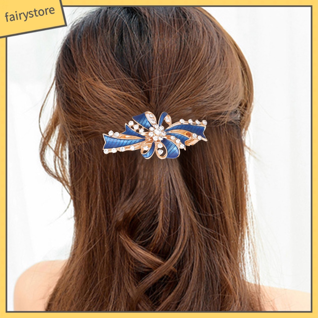 Kẹp Tóc Hình Hoa Đính Đá Lấp Lánh Ngọt Ngào Chống Trượt