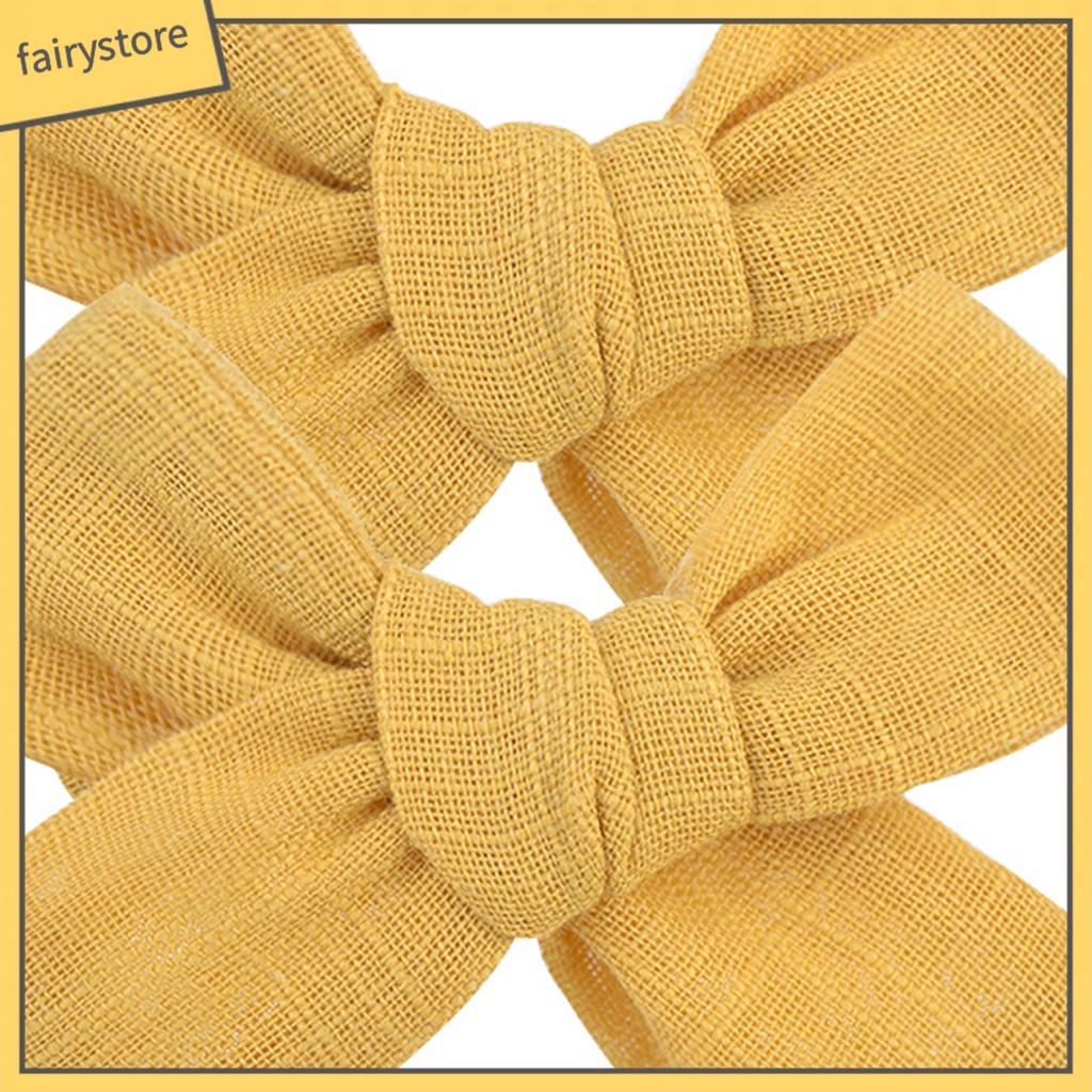 1 Cặp Kẹp Tóc Hình Nơ Bằng Kim Loại Tinh Tế