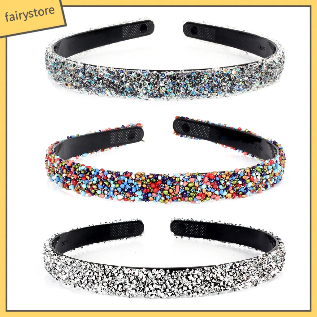 Băng Đô Cài Tóc Đính Đá Lấp Lánh Phong Cách Vintage