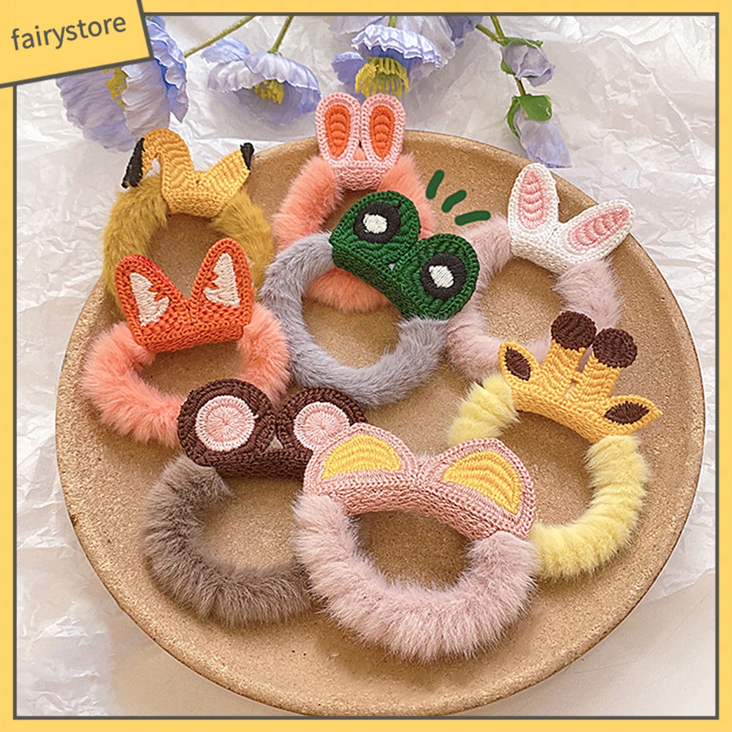 Băng Đô Cài Tóc Phủ Lông Họa Tiết Hoạt Hình Quyến Rũ Cho Nữ