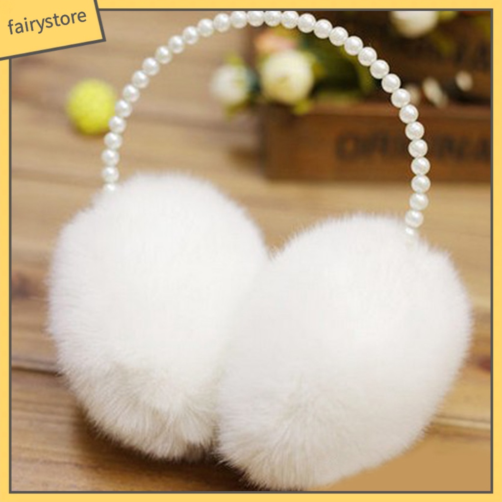 [FRO] Chụp Tai Lông Thỏ Giả Màu Trơn Chống Trượt Thoải Mái Giữ Ấm Tai Dành Cho Nữ Đi Ra Ngoài