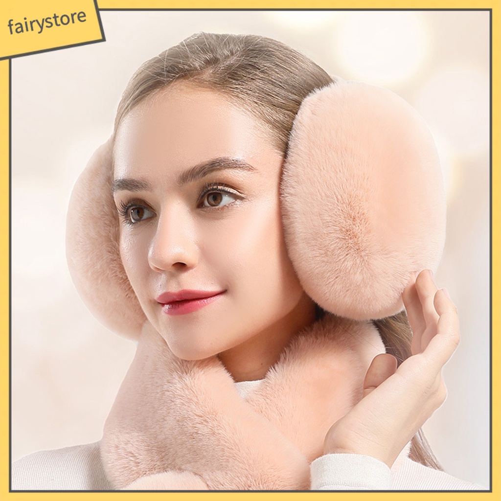 Chụp Tai Giữ Ấm Hình Tròn Bằng Lông Nhung Dày Dặn Cho Hoạt Động Ngoài Trời