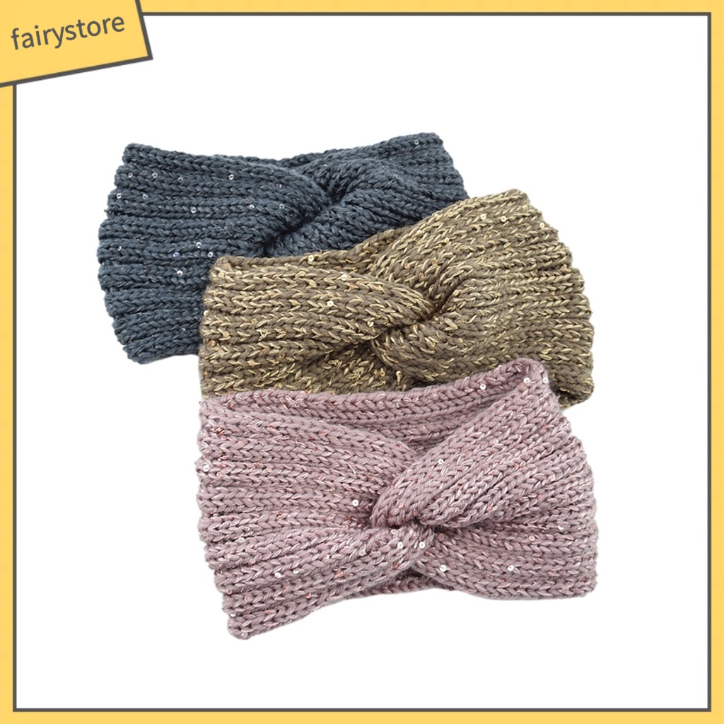 Băng Đô Dệt Kim Co Giãn Màu Trơn Thấm Hút Mồ Hôi Trọng Lượng Nhẹ Dành Cho Nữ