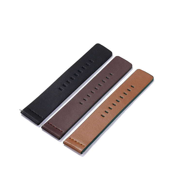 Dây Đeo Bằng Da Thật 18mm 20mm 22mm 24mm Cho Đồng Hồ Thông Minh Samsung Galaxy Iwatch 3 4 Classic 42mm 46mm