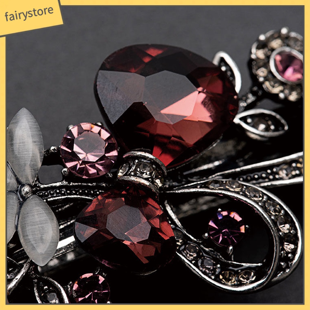 Kẹp Tóc Hình Lá Bằng Hợp Kim Chống Trượt Phong Cách Vintage Đa Năng