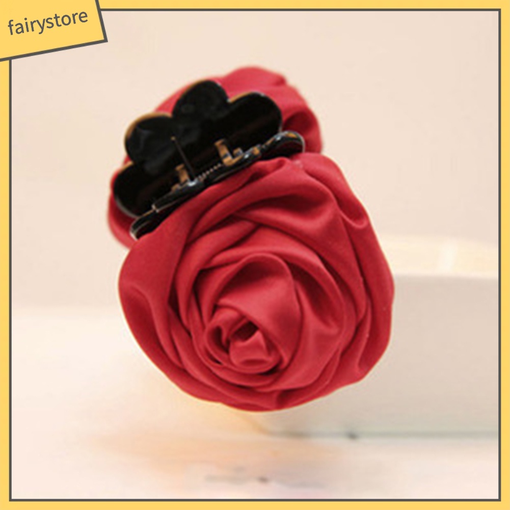 Kẹp Tóc Hoa Hồng Vải Thời Trang Cho Nữ