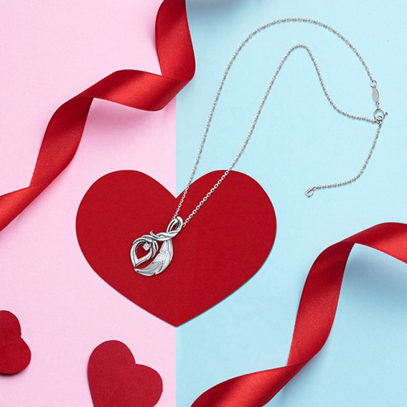 Vòng cổ Mặt Tròn In Hình Game Liên Minh Huyền Thoại Rakan Xayah Cho Cặp Đôi