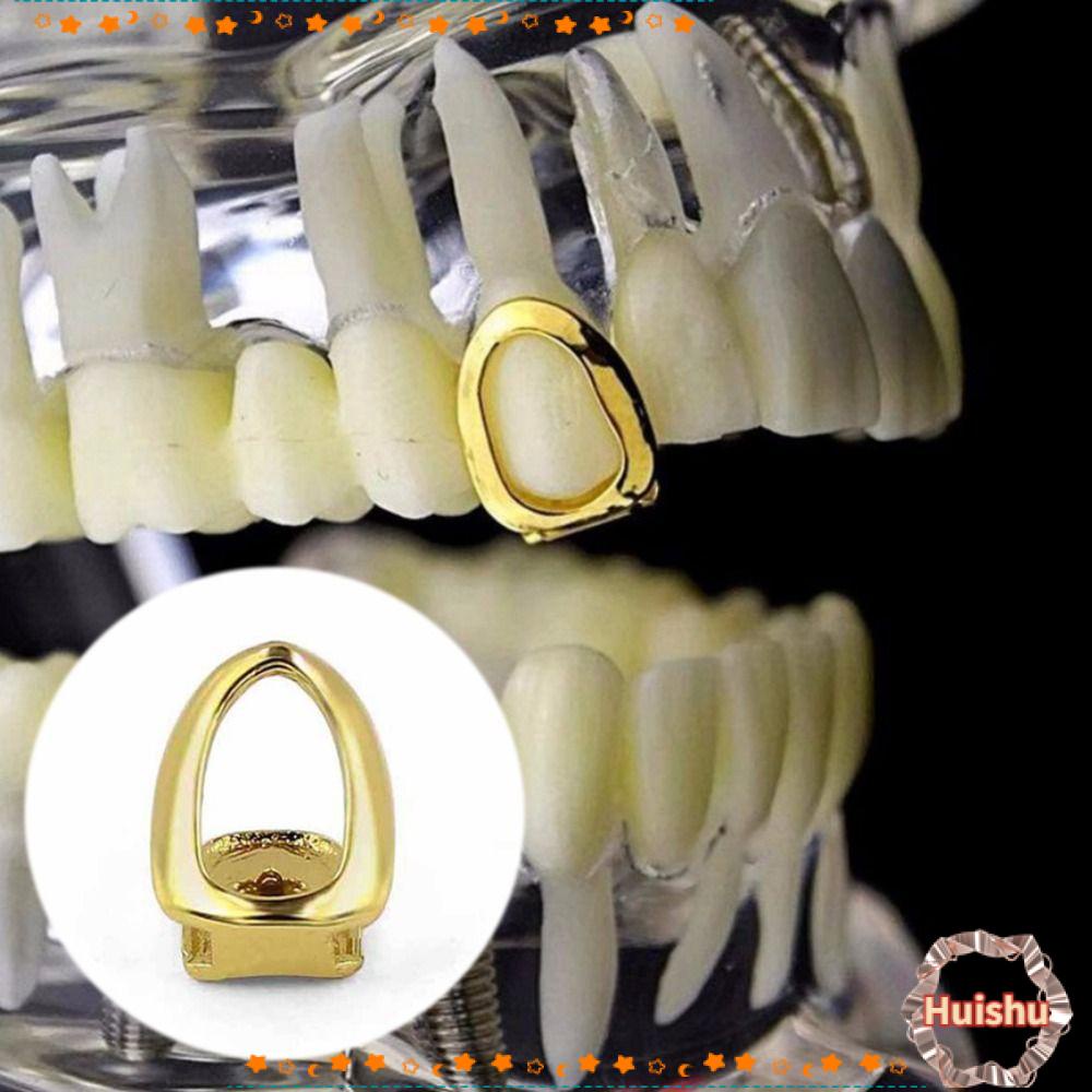 HS Bộ 2 Chiếc Răng Kim Loại Cá Tính