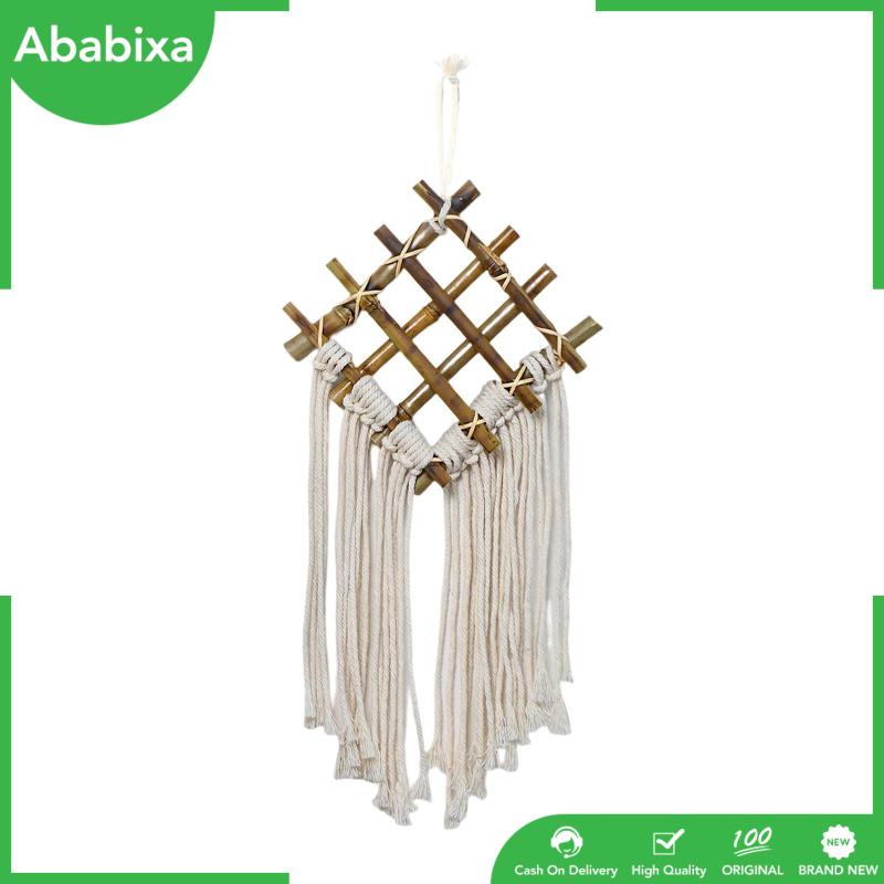 Phụ Kiện Treo Tường Trang Trí Bằng Gỗ Đan Tay Phong Cách Bohemian