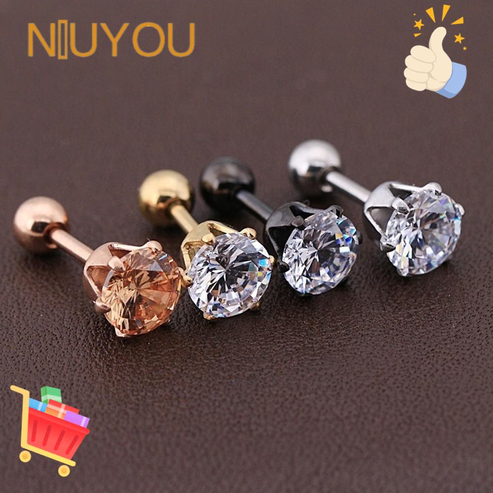 1 Khuyên Tai Thả Bốn Móng Bằng Thép Titan Phong Cách