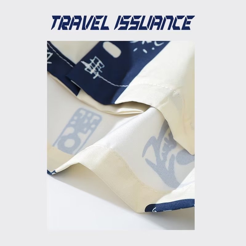 Áo Sơ Mi Dáng Rộng In Họa Tiết Toàn Bộ Sáng Tạo Theo Phong Cách Retro