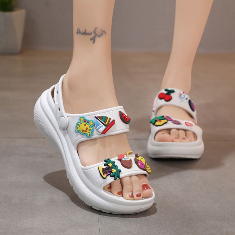 Xăng đan Đế Dày 6cm Mềm Mại Chống Trượt Có size Lớn Thời Trang Dành Cho Nam Và Nữ