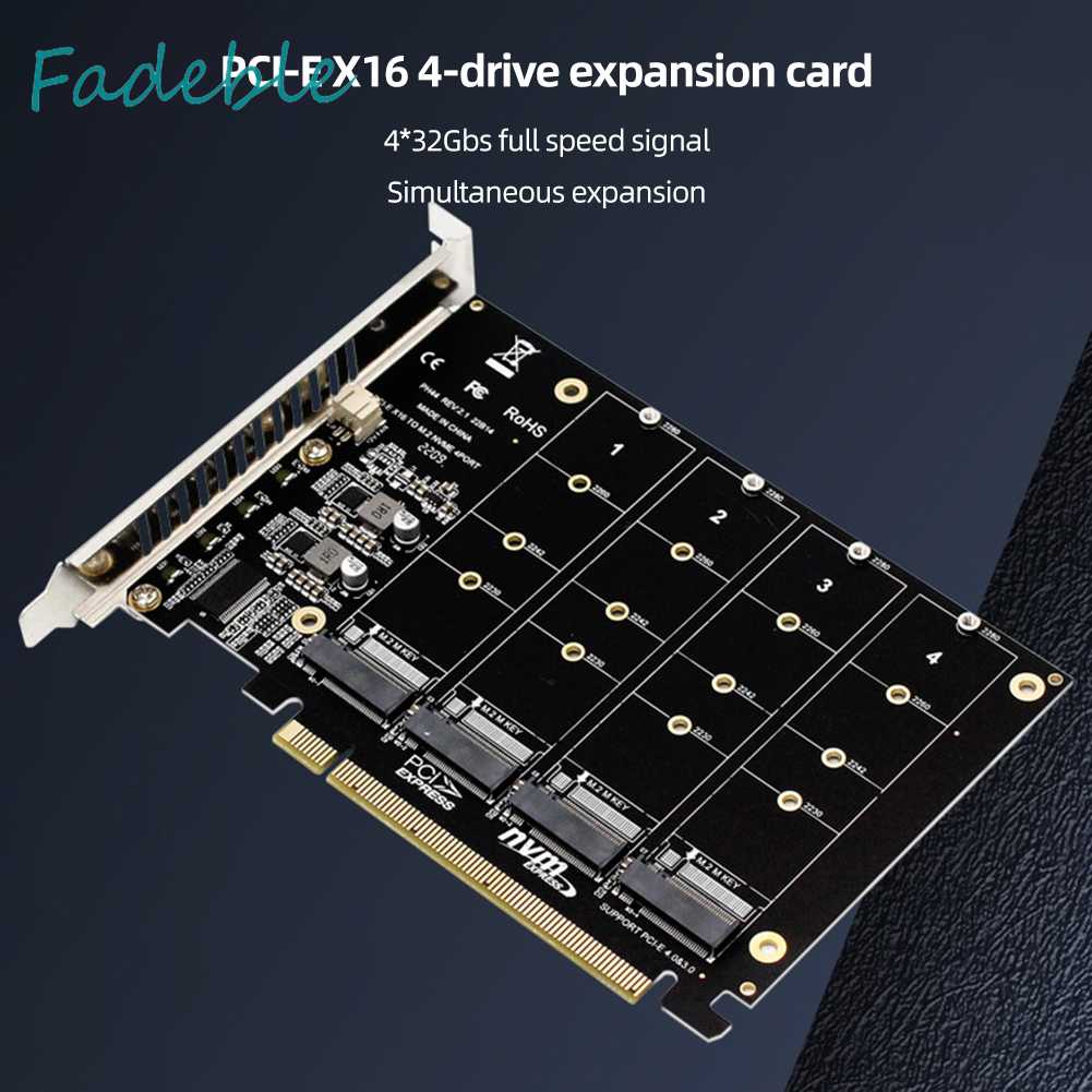 Bộ ChuyểN ĐổI Ổ CứNg 4 CổNg M.2 NVME SSD Sang PCIE X16, Hỗ Trợ 2230 / 2242 / 2260 / 2280