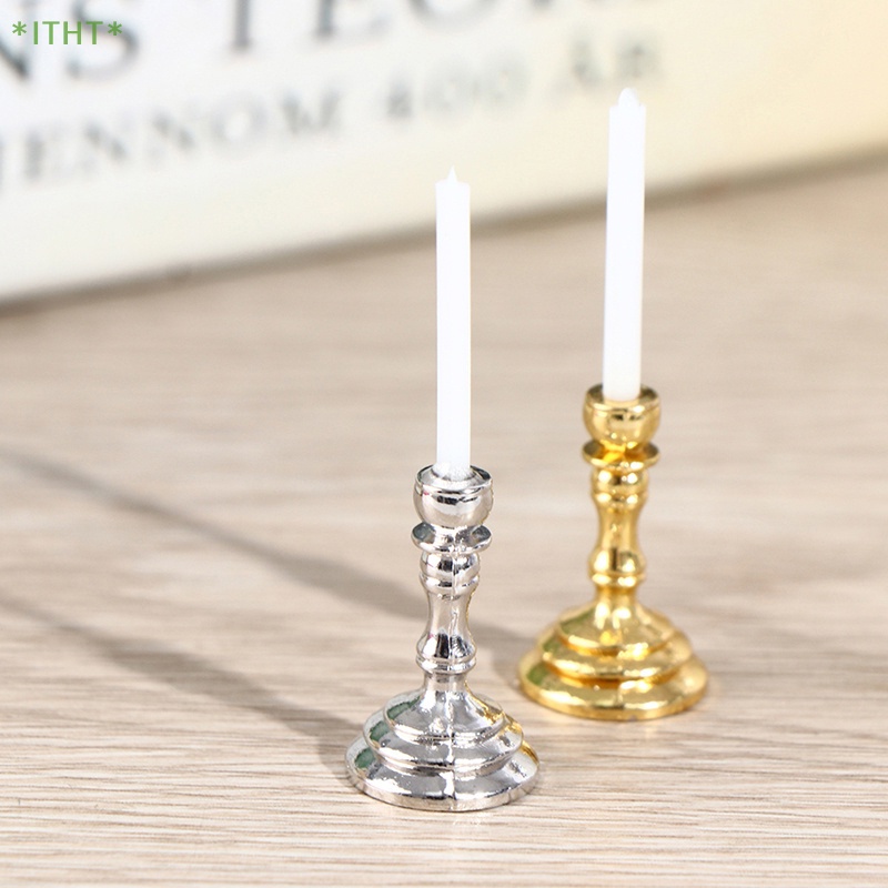 1 Cặp Giá Đỡ Mô Hình Candelabra Trang Trí Nhà Búp Bê 1: 12 Mới