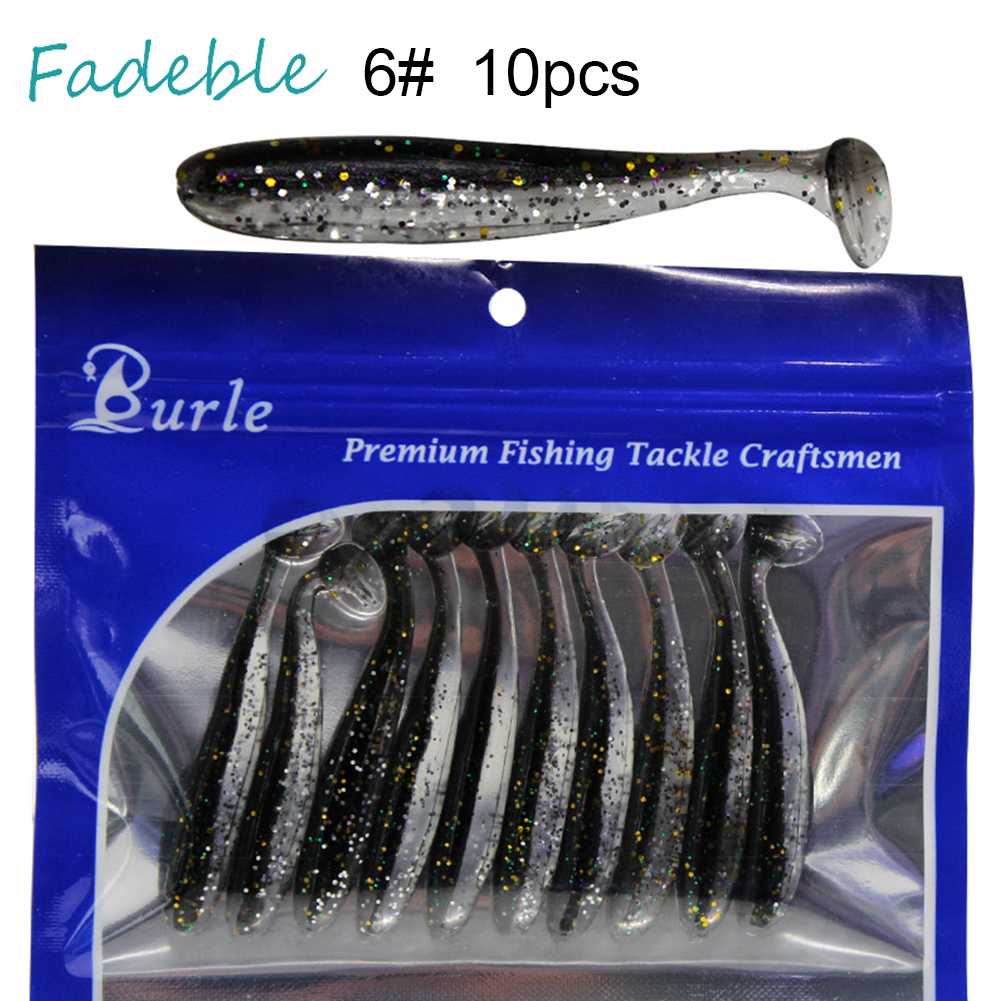 Set 10 Mồi Giả Nhử Cá Mềm 9cm 4.2g Gắn Kèm Móc Câu