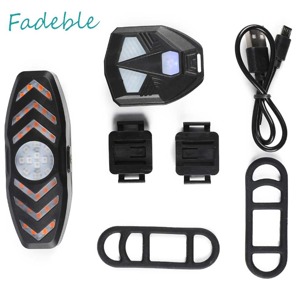 Đèn LED Tín Hiệu Xi Nhan Gắn Đuôi Xe Đạp Chống Thấm Nước Kèm Chuông Tiện Dụng