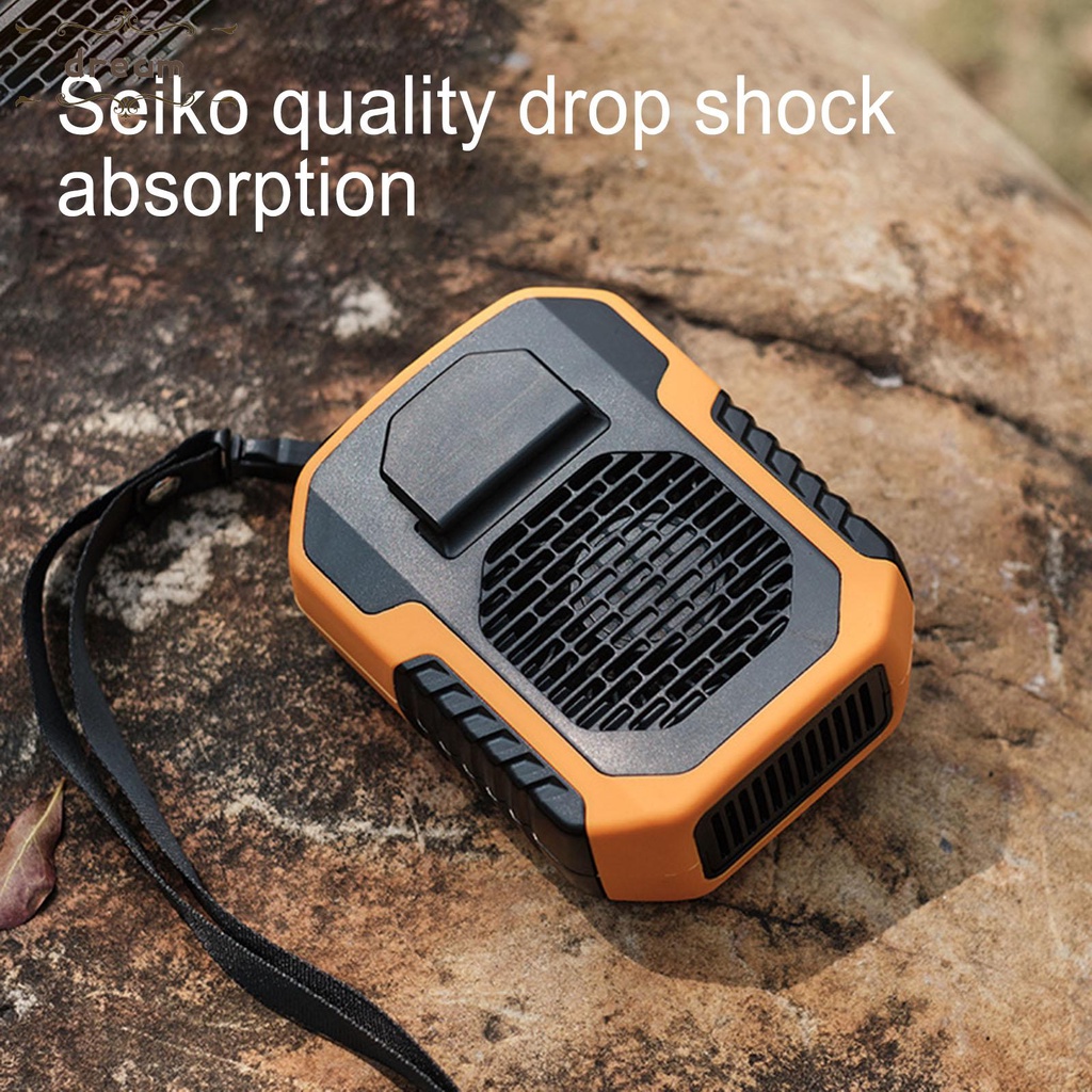 【DREAMLIFE】Waist Clip Fan 3 Speed ABS Hand-Free Neck Hanging Cooler With Charging Cable