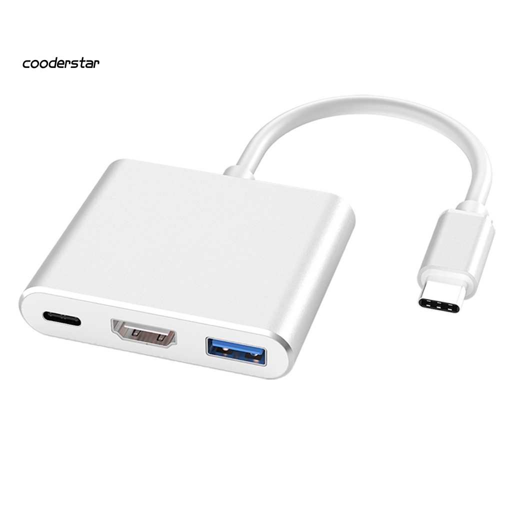 Cáp Chuyển Đổi 3 Trong 1 Cổng Usb 3.1 Type-C Sang Usb 3.0 HDMI Type-C Tốc Độ Cao