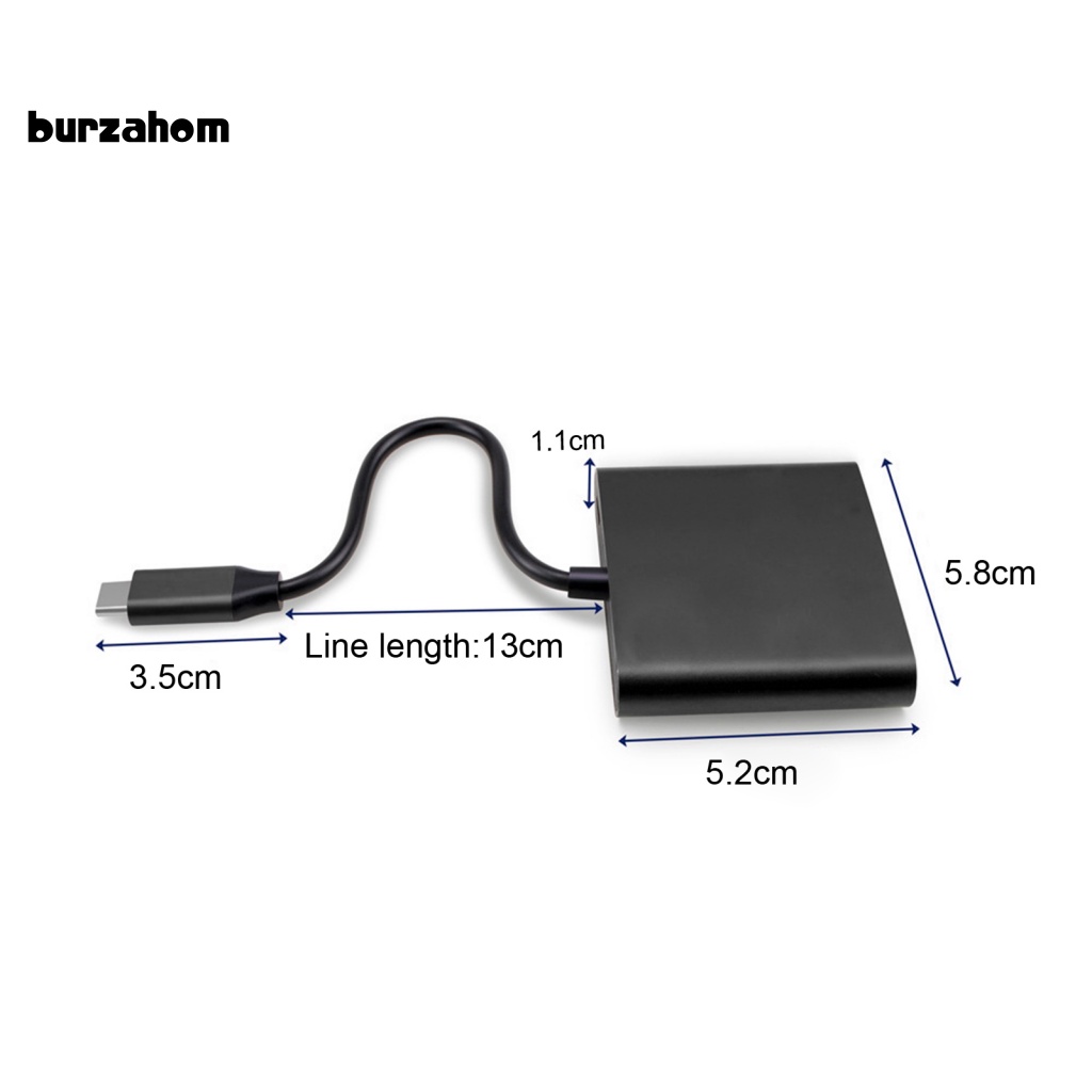 Bộ Chia Cổng USB 3.0 PD Sạc Nhanh 4K 1080P Đầu Ra USB-C Sang HDMI Cho Văn Phòng