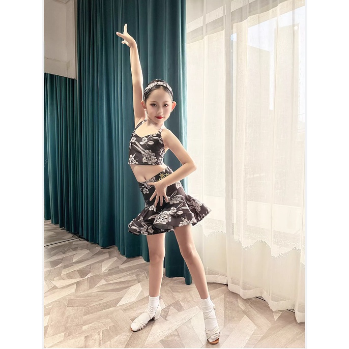 Đầm Khiêu Vũ Nhảy Latin Chuyên Nghiệp Thời Trang Mùa Hè Cho Bé Gái