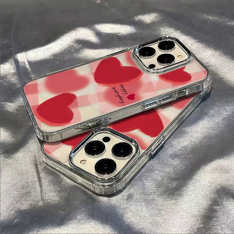✅Ốp Điện Thoại Mềm Chống Sốc Hình Trái Tim 13 Trái Tim ins Cho Iphone 14pro 8I 12 7 11 max