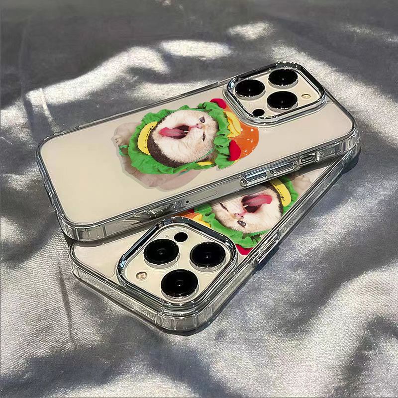 ✅Ốp Điện Thoại Dẻo Họa Tiết Bánh Burger Dễ Thương Chống Sốc Cho Iphone12 OFDT 814proplus Cat 11 / 7 13