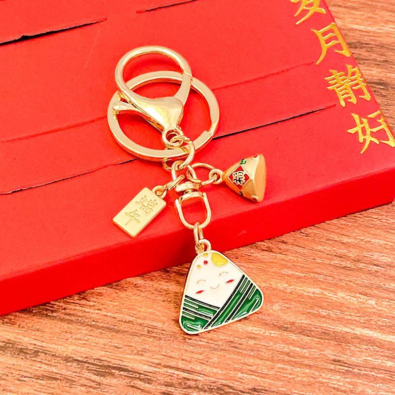 Móc Khóa Kim Loại Zongzi Hình Rồng Hoạt Hình Sáng Tạo Dễ Thương