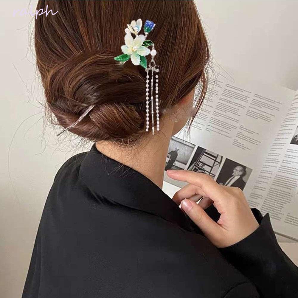 Trâm Cài Tóc Tua Rua Phong Cách Trung Hoa Tinh Tế Thời Trang|Kẹp Tóc Hình Nơ Dễ Thương Cho Bé Gái