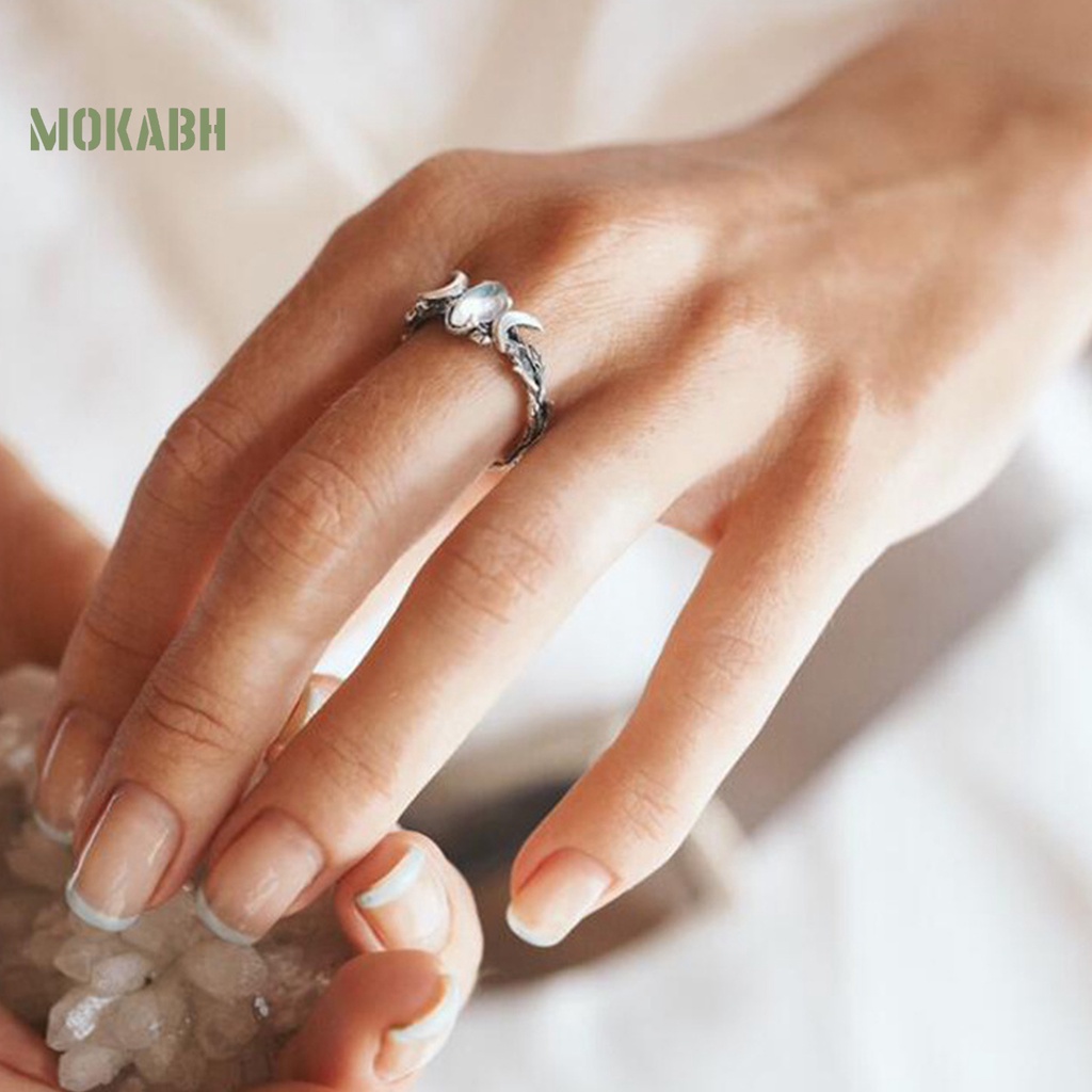 Nhẫn Màu Bạc Phong Cách Retro Tinh Tế Thời Trang Cho Nữ