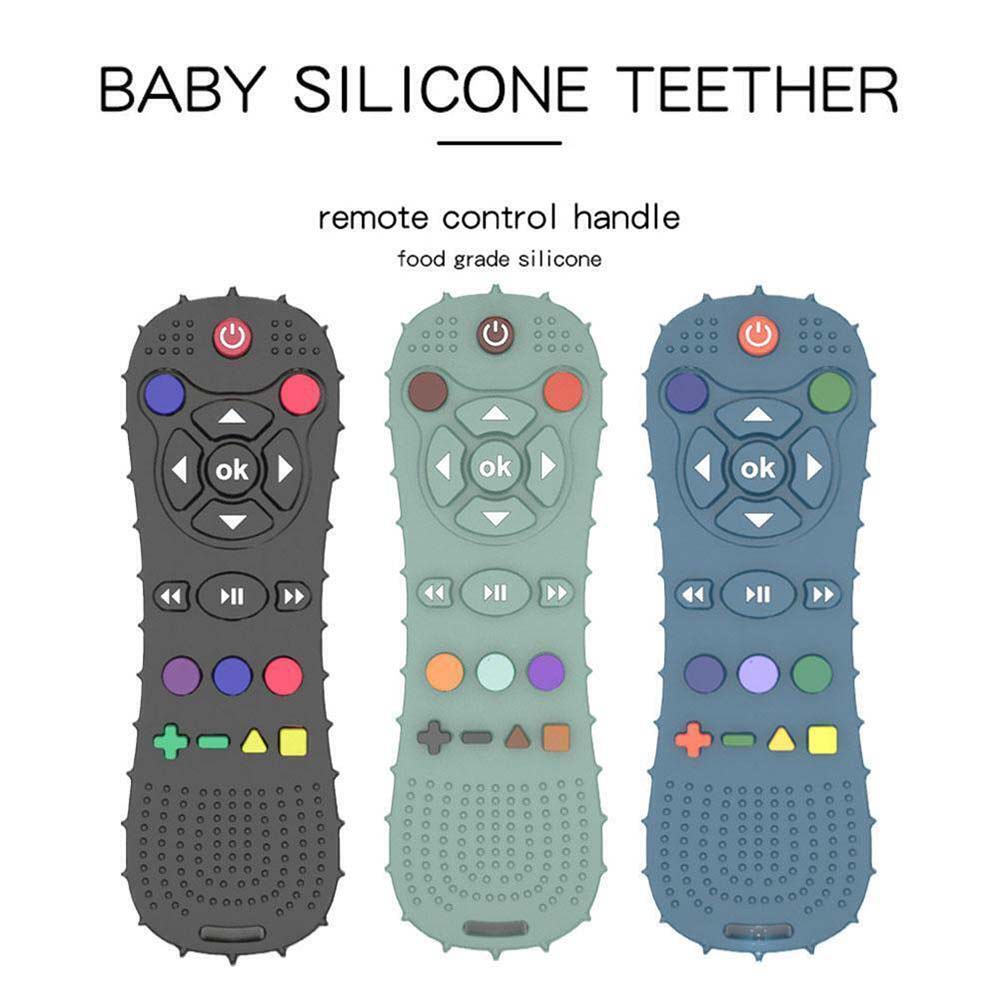 New Baby Dental Gum Baby Anti-eating Hand Grinder Silicone Dental Teether Pressable Remote Control Dental Teether