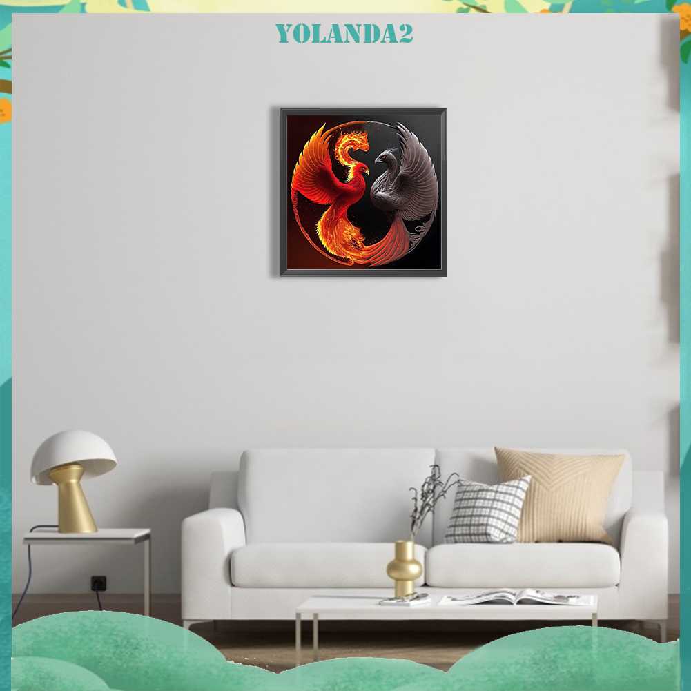 Tranh Đính Đá Kim Cương Toàn Bộ 5D DIY Hình Biểu Tượng Âm Dương