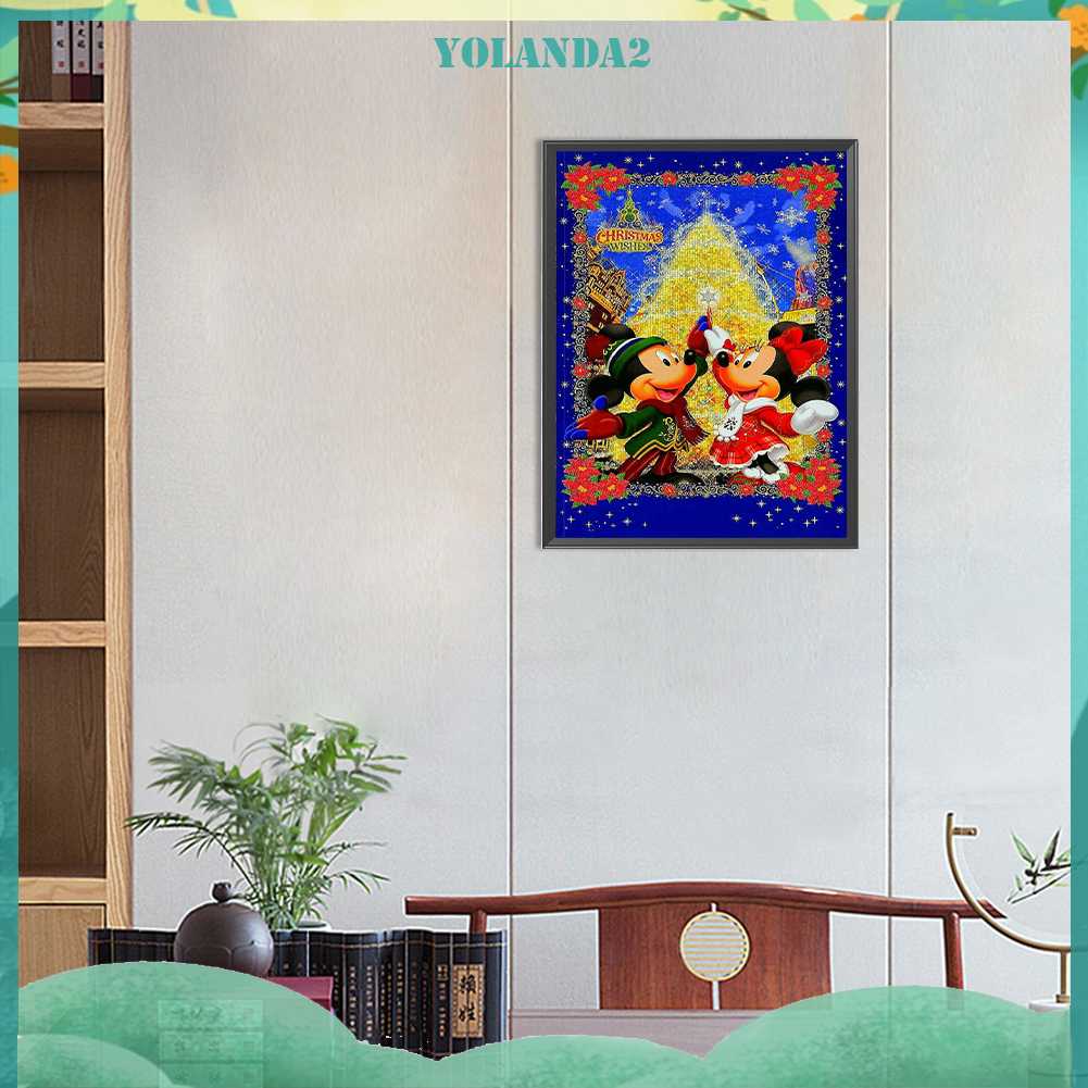 Tranh Đính Đá Kim Cương Toàn Bộ 5D DIY Hình Vẽ Chuột Mickey