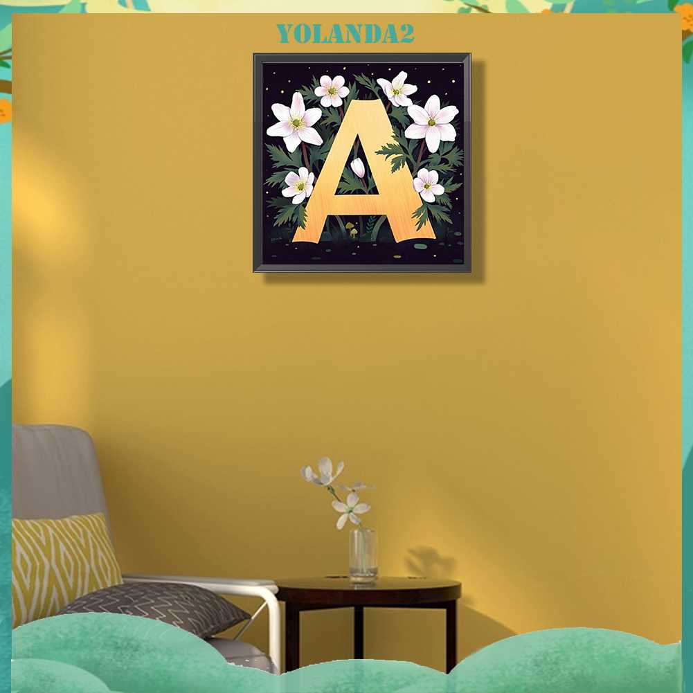 Tranh Đính Đá Kim Cương Toàn Bộ 5D DIY Hình Vẽ Hoa Và Chữ Trang Trí Nhà Cửa