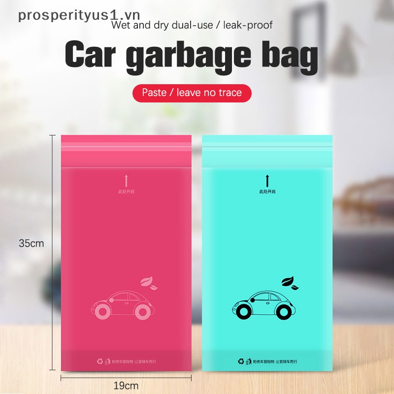 1 [prosperityus1] 30 Túi Đựng Rác Tự Dính Chống Rò Rỉ Cho Ô Tô [VN]