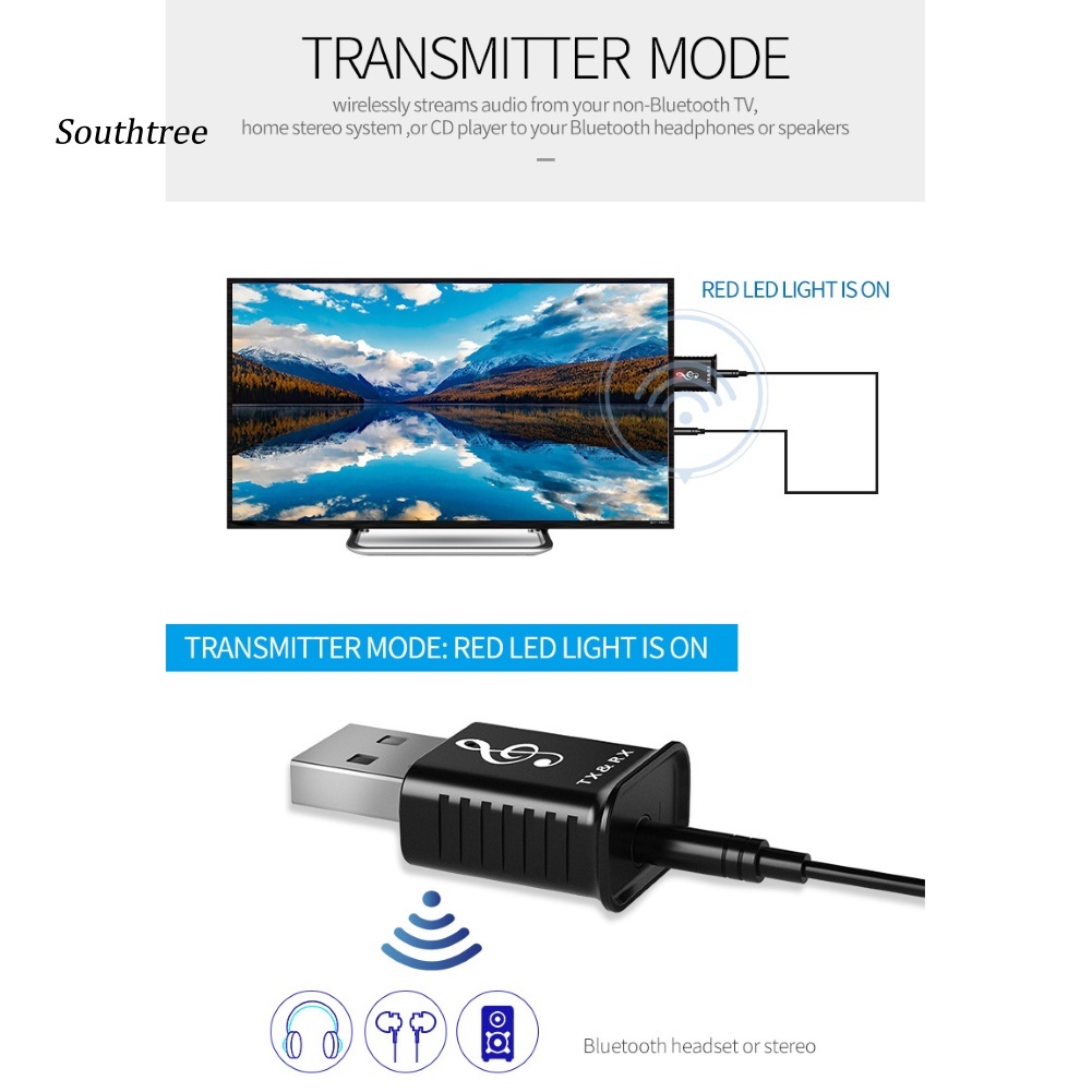 Bộ Thiết Bị Truyền Nhận Tín Hiệu Bluetooth 5.0 Không Dây 2 Trong 1