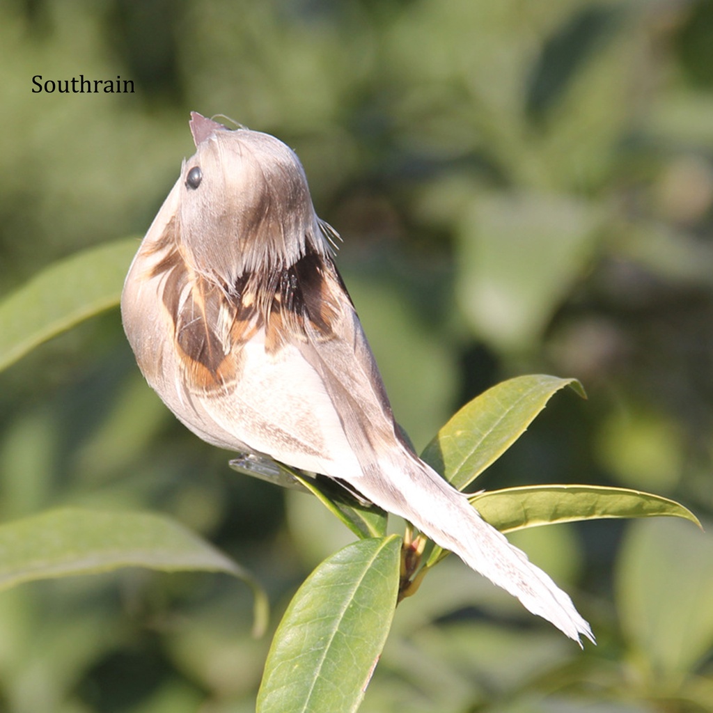 Chú Chim Sẻ Mắt 3D Bằng Kim Loại Gắn Lông Vũ Trang Trí Sân Vườn / Trong Nhà / Ngoài Trời