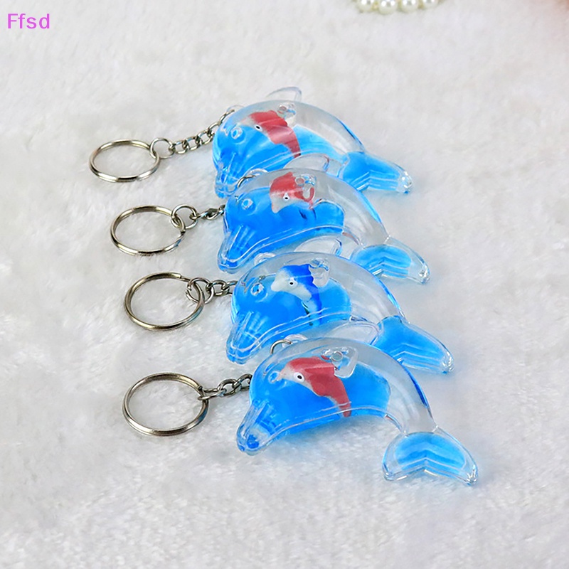 {Ffsd} Móc Khóa Acrylic Họa Tiết Cá Heo Lọc Dầu Chống Rò Rỉ Sáng Tạo * Giảm Giá Hot