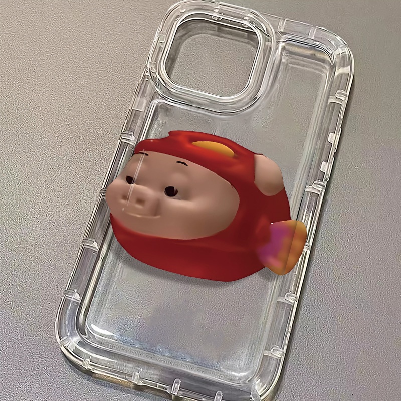 Ốp Điện Thoại Silicon TPU Mềm Chống Sốc In Hình Chú Heo Dễ Thương Cho IPhone 14 13 11 12 Pro XS Max X XR 7 + 8 Plus