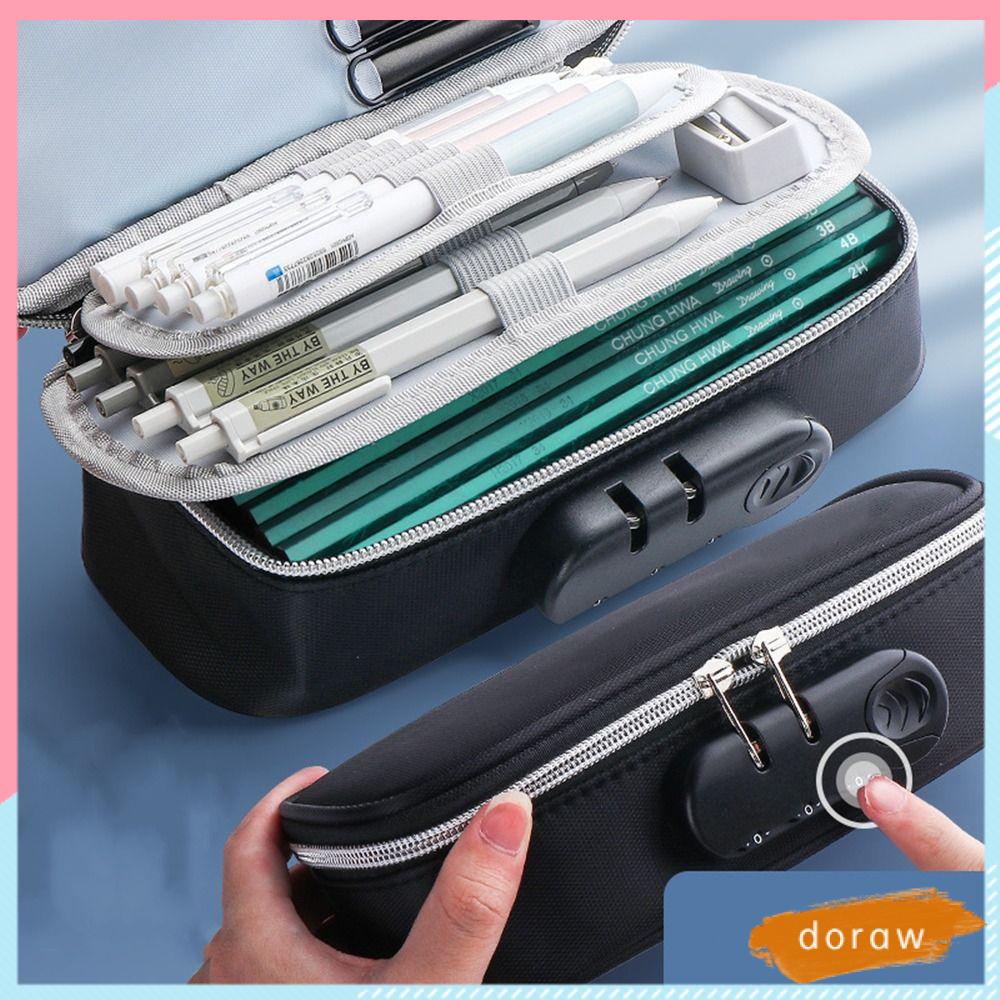 Túi Đựng Bút Bằng Vải Bạt Ba Lớp Dễ Thương