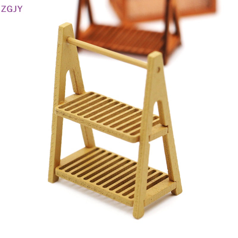 Kệ Hai Tầng Đựng Bánh Mì / Thức Ăn Trang Trí Nhà Búp Bê 1: 12 Mới