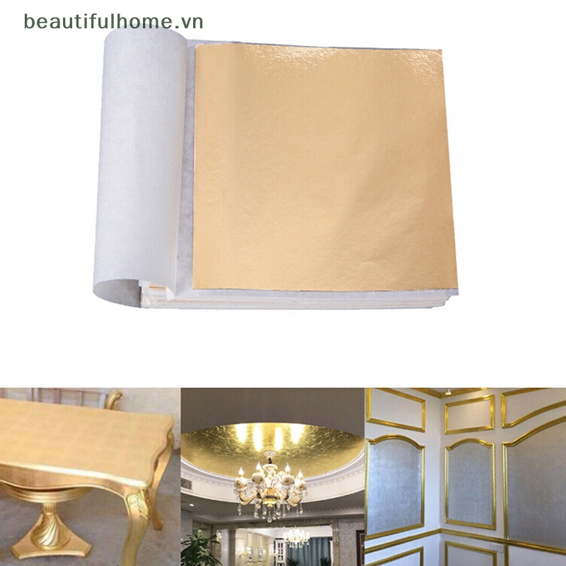 Bộ 100 Tấm Lá Vàng Dùng Trang Trí Thủ Công