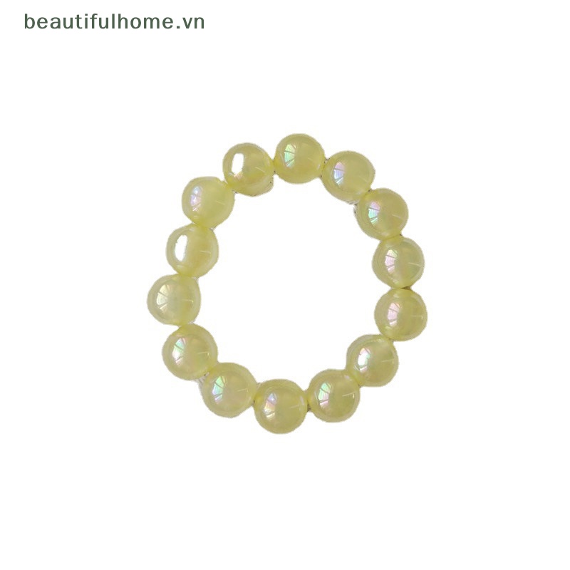 [beautifulhome] Vòng Tay Chuỗi Hạt Nhiều Màu Sắc Gradient Xanh Lam Hồng Thủ Công Làm Quà Tặng Cho Cặp Đôi [beauty