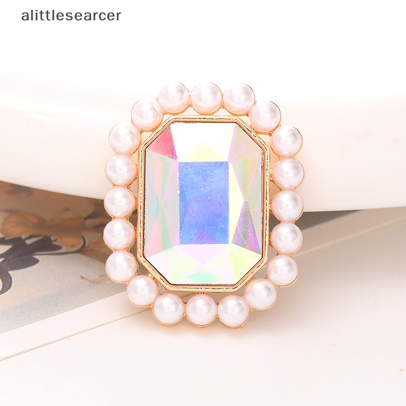 Er Phụ Kiện Trang Sức Ngọc Trai Kim Loại Hình Vuông Sáng Tạo Thời Trang Phong Cách Hàn Quốc